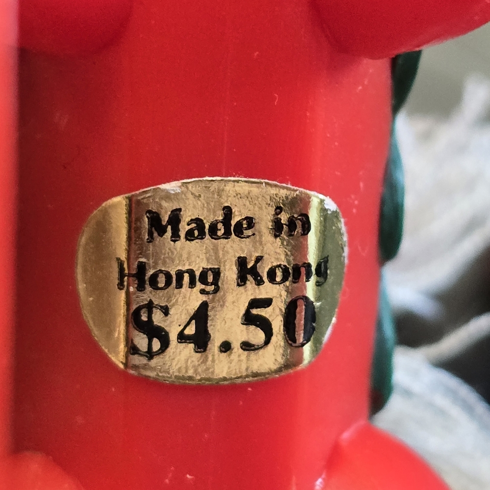 Vtg Christmas Rocking Horse Ornaments 2 Painted Wood, 1 Plastic - Picture 16 of 16